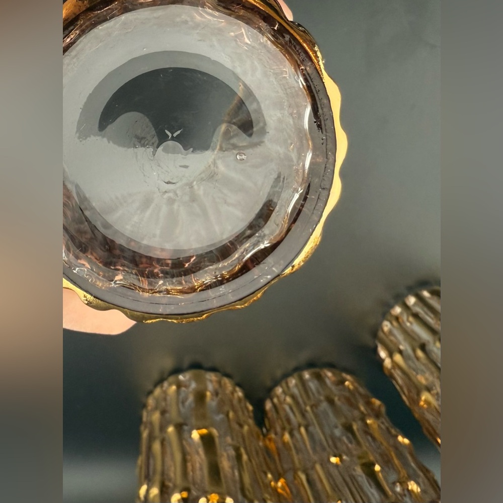 4 Imperial Glass. “Bambu Gold” 14oz raised 24kt gold. Highball - Picture 8 of 15